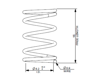Compression Coil Springs Drawing